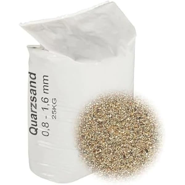 Filtreringssand - VIDAXL - 25 kg - 0,8-1,6 mm - Säker och luktfri - Jämn flöde