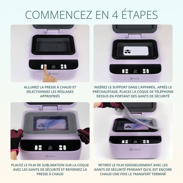 Telefonfodral Värmepress - Lavendel Lila