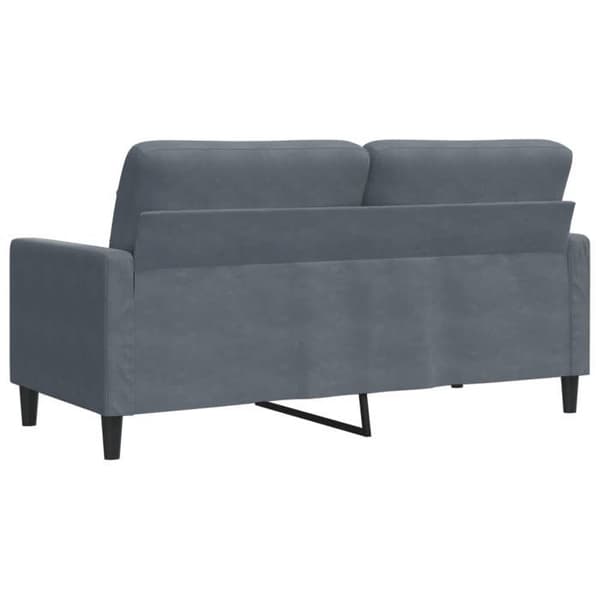 vidaXL 2-sitssoffa Mörkgrå 140 cm Sammet 4007625