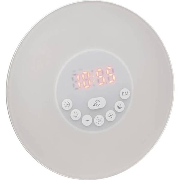 Väckarklocka TFA Dostmann 60.2019.02 i vit kvarts