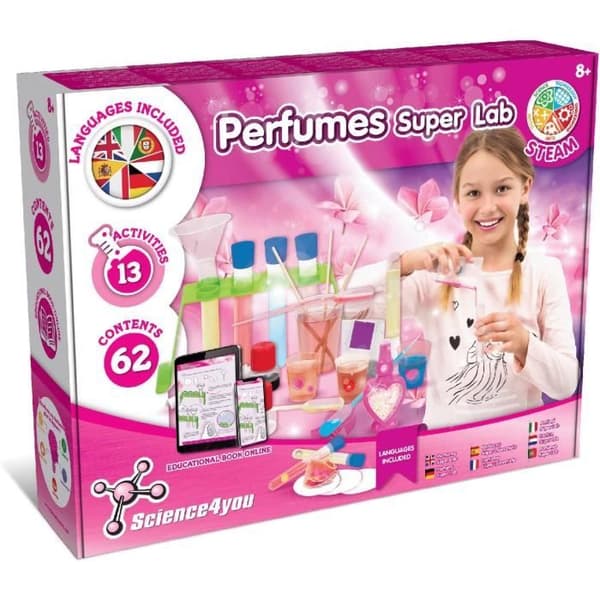 Utbildningsspel - SCIENCE4YOU - Super Parfumlaboratorium - 13 Experiment - 8-14 År - Originalpresent