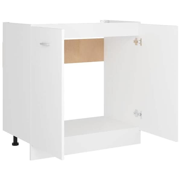 vidaXL Underskåp 80x46x81,5 cm, Återvunnet trä, Vit, Badrumsskåp, Underskåp, Förvaring 801196
