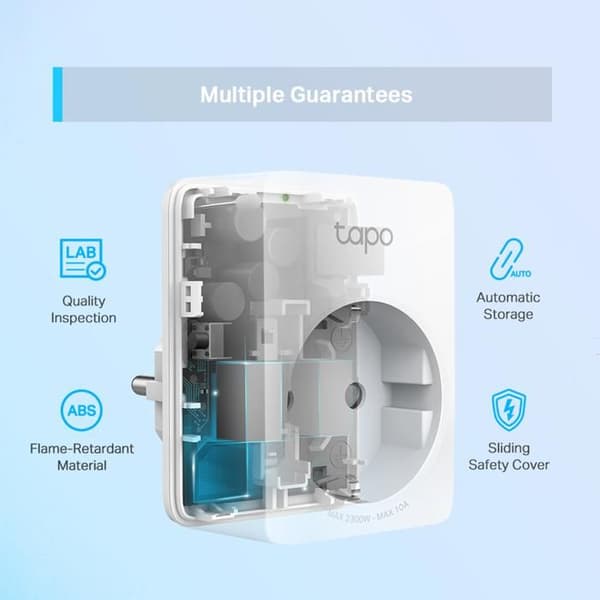 Mini smartplugg - TP-LINK - P100 - Vit - Inomhus - Röststyrning