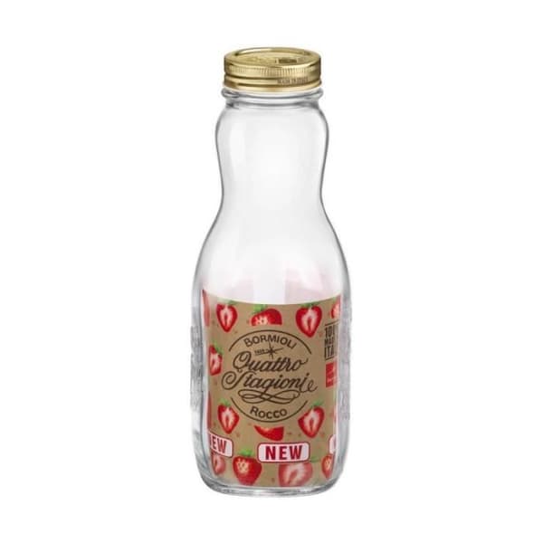 Flaska - Bormioli Rocco - 1L - Glas - Transparent Multifärgad - Diskmaskinssäker