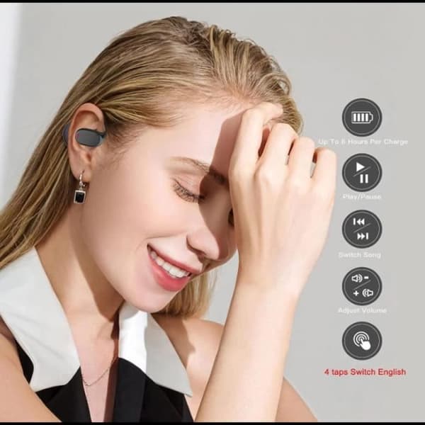 Bluetooth-hörlurar PRENDELUZ med öronkrok, 6 timmars uppspelning