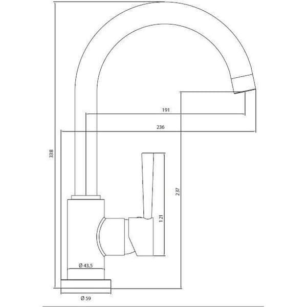 SCHÜTTE CORNWALL diskbänksblandare svart 425822