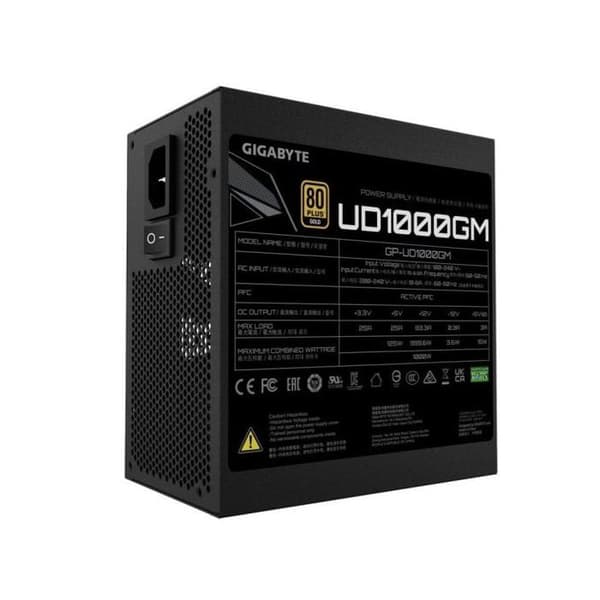 Gigabyte UD1000GM - 1000 W - 80 Plus Guld - Modulär