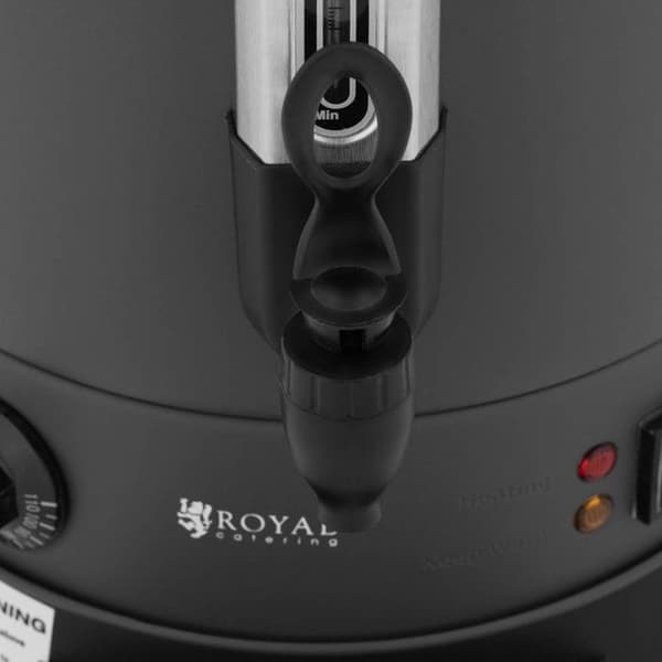 Varmvattendispenser - ROYAL CATERING - 13,5 liter - 2500 W - Avtappningsbricka - Grå