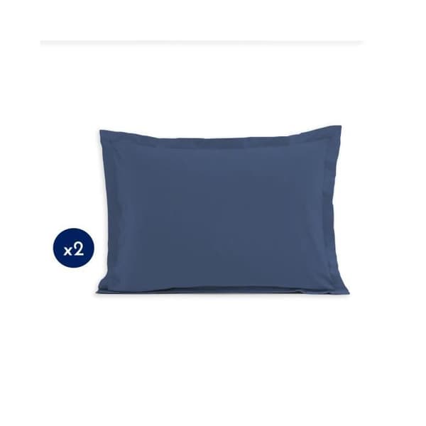 Kuddfodral - HOME LINGE PASSION - 50x70 cm - 100% bomull - Blå - Certifierade OEKO-TEX