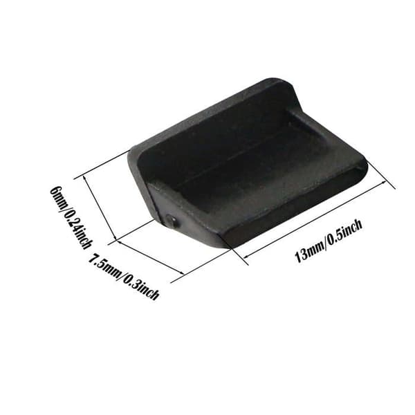 GINTOOYUN USB-A dammskydd svart — 50-pack