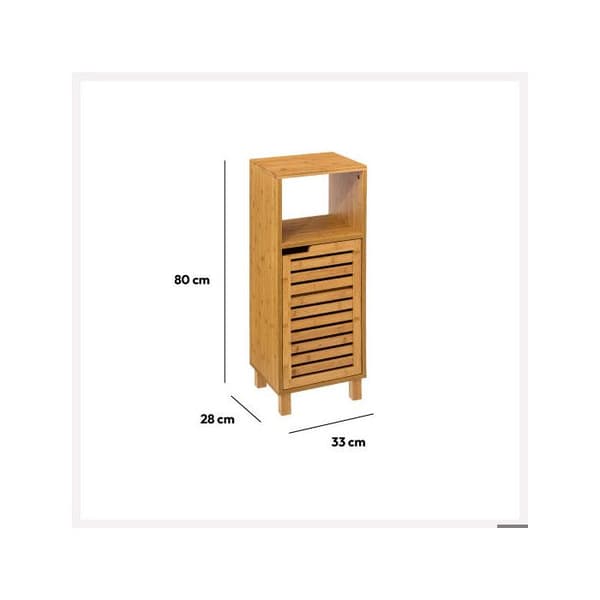 Säule möbel 1 dörr "Sicela" bambu - 5 five simply smart