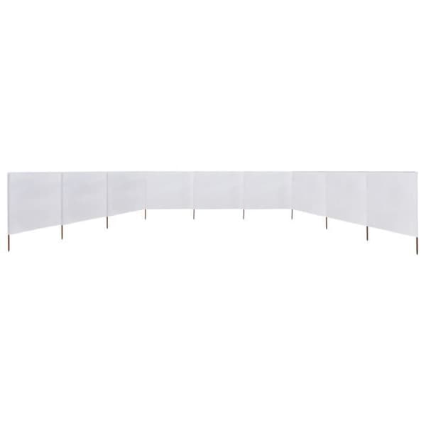 vidaXL 9 Panel Rumsavdelare Tyg 1200 x 80 cm Sandvit