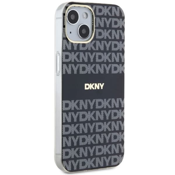 Coque iPhone 15 Plus - DKNY - IML Mono & Stripe - Svart - Optimal skydd - Elegant design