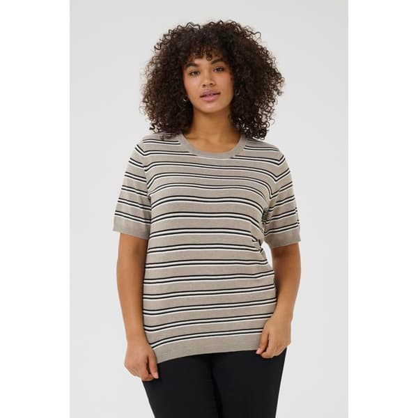 T-shirt randig dam KAFFE Curve Lizzy