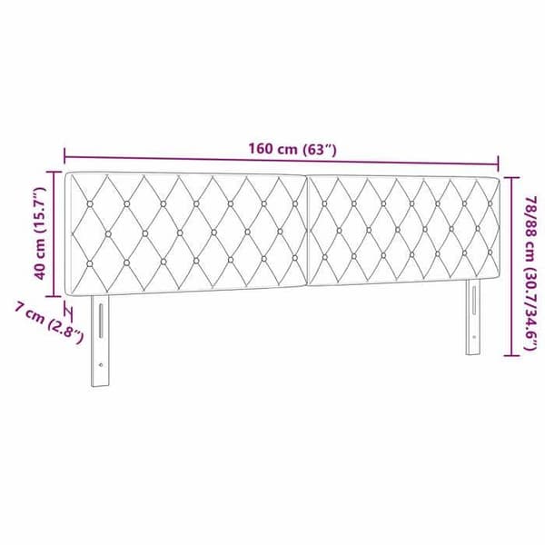 vidaXL Sänggavel Ljusgrå 160 cm Sammet 42007093