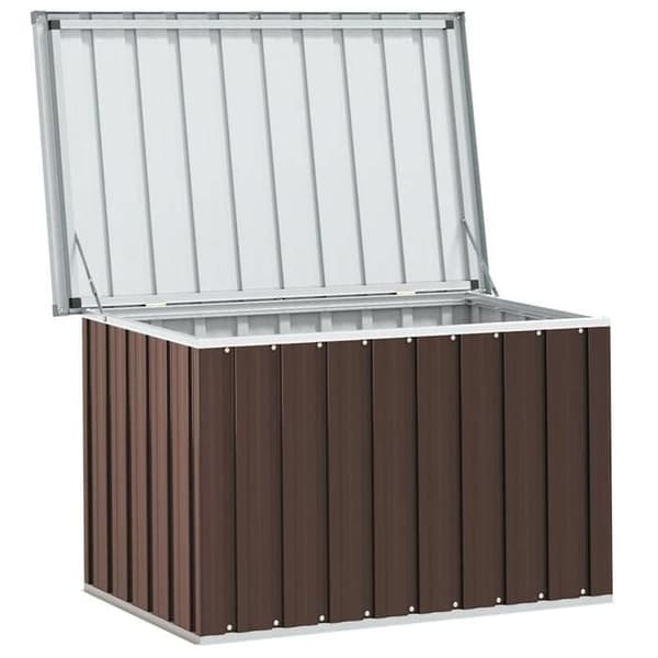 vidaXL Trädgårdsförvaringslåda Brun 109x67x65 cm 46260