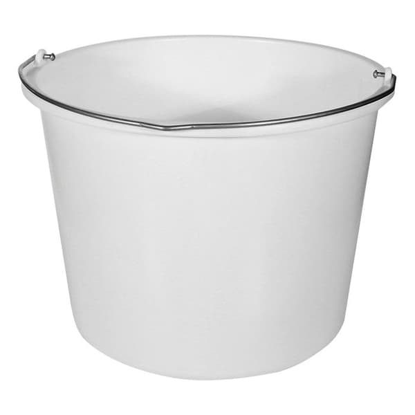 Plastbyggnadsbehållare - 12L - Vit - Hållbar