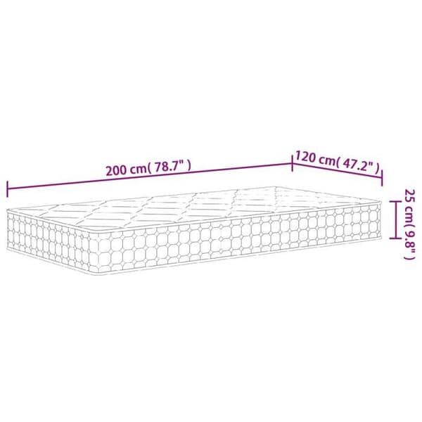 vidaXL Pocket Spring Madrass Medium Hårdhet 120x200 cm 372840
