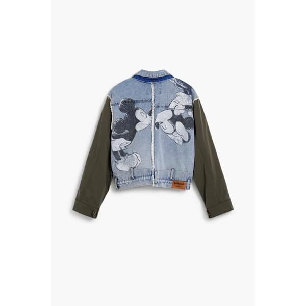 Jeansjacka dam Desigual Mickey - blå/grön
