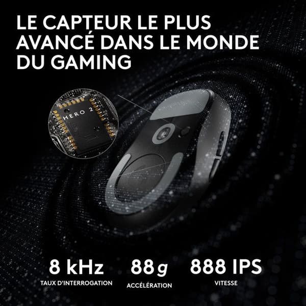 Gamingmus - Trådlös - Logitech G - Pro X Superlight 2 Lightspeed - Svart