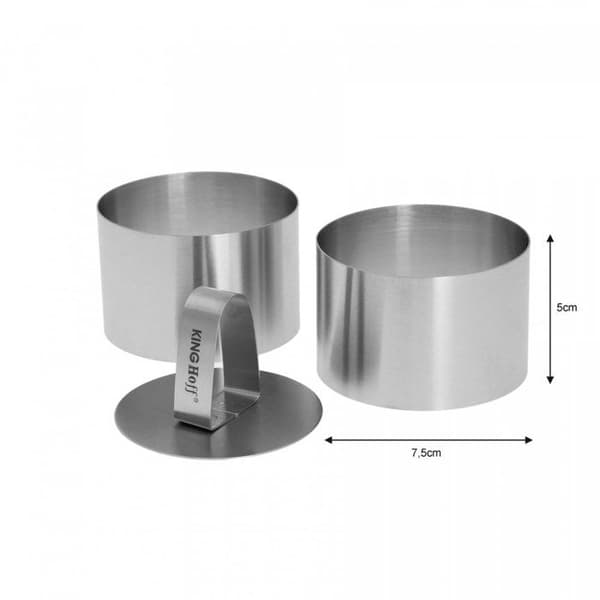 Runda formar - KINGHOFF - KH-4610 - Rostfritt stål - Diameter 7,6 cm - Höjd 5 cm