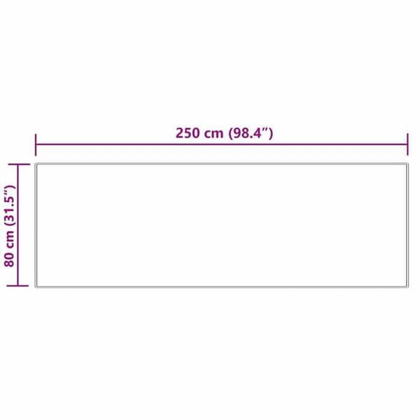 Korridormatta - VIDAXL - Tafalla - Kräm - Polyester - 80 x 250 cm