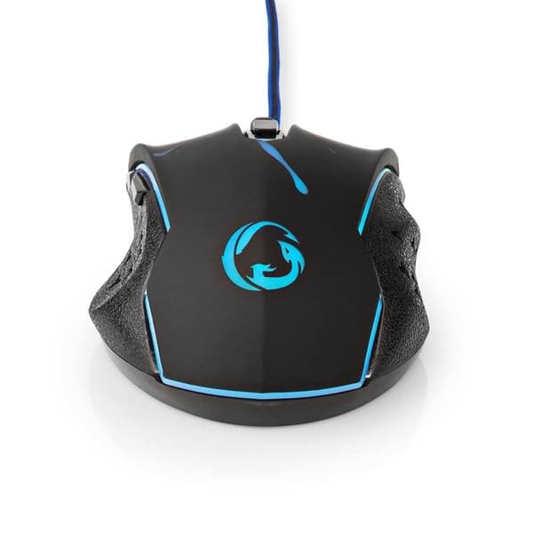 Spelmus - NEDIS - GMWD210BK - Trådad - 3600 dpi - Ergonomisk med LED