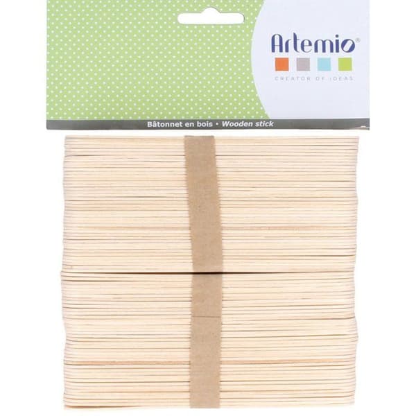SET 80 PINNAR - 15X1,8X0,15 CM - TRÄ – ARTEMIO
