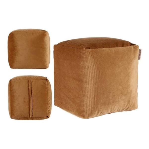 Puff - Beige - Polyester - 30 x 30 x 30 cm - Fyllning i polystyren
