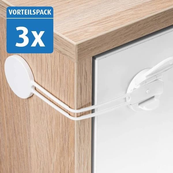 Multifunktionssäkringar - Reer - 3-pack - Barnsäkerhet - För möbler - Vit färg