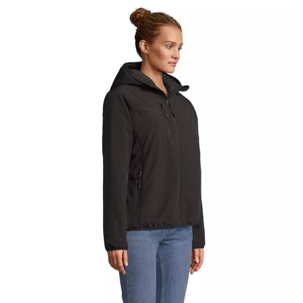 Parka softshell dam Sol's Falcon vadderad - svart