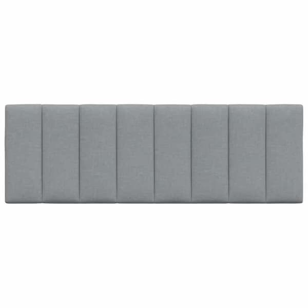 vidaXL Ljust grå sängkudde 140 cm tyg 4019163