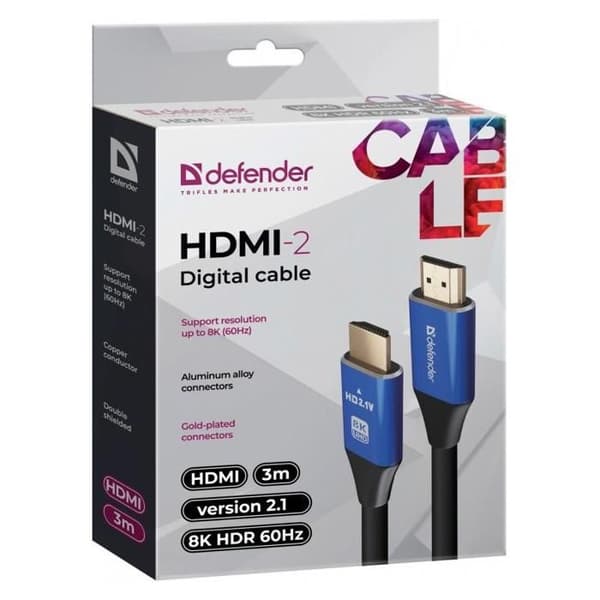 HDMI-HDMI-kabel Defender 3m v2.1 M/M 8k
