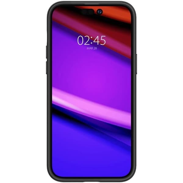 Coque - Spigen - iPhone 14 Pro - Mjuk Silikon - Militärstandarder - Svart
