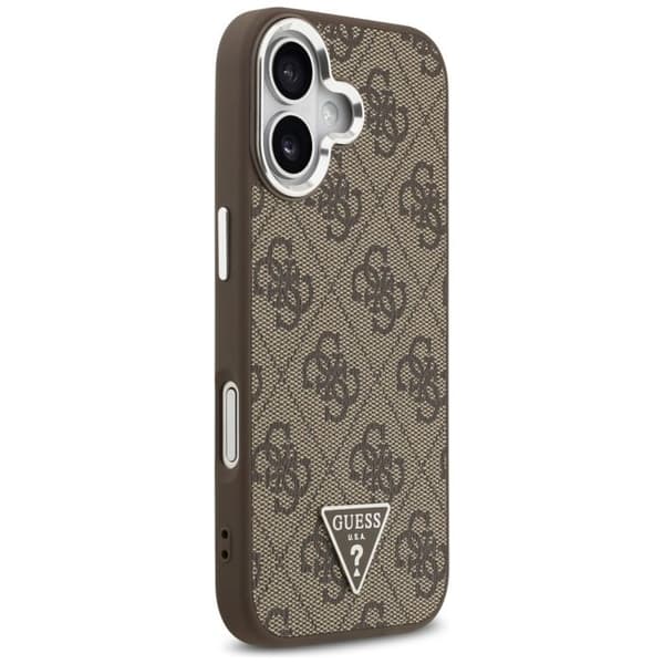 Coque Guess Hardcase 4G Triangle Logo MagSafe för iPhone 17 - Brun