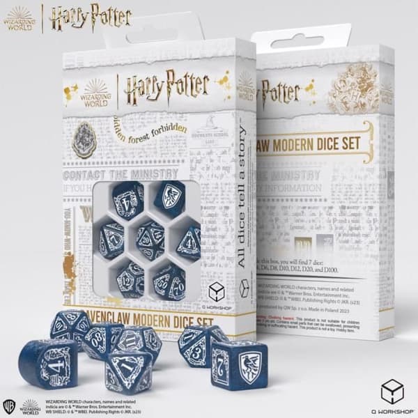 HARRY POTTER TÄRNINGSPACK RAVENCLAW MODERN TÄRNINGSSET - BLÅ (7) Q VERKSTAD