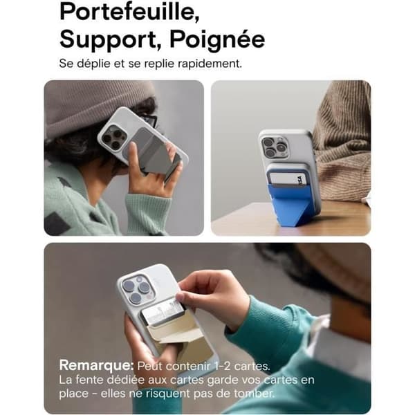 MOFT Magnetiskt Kortfodral för iPhone 16/15/14/13/12 Mörkblå