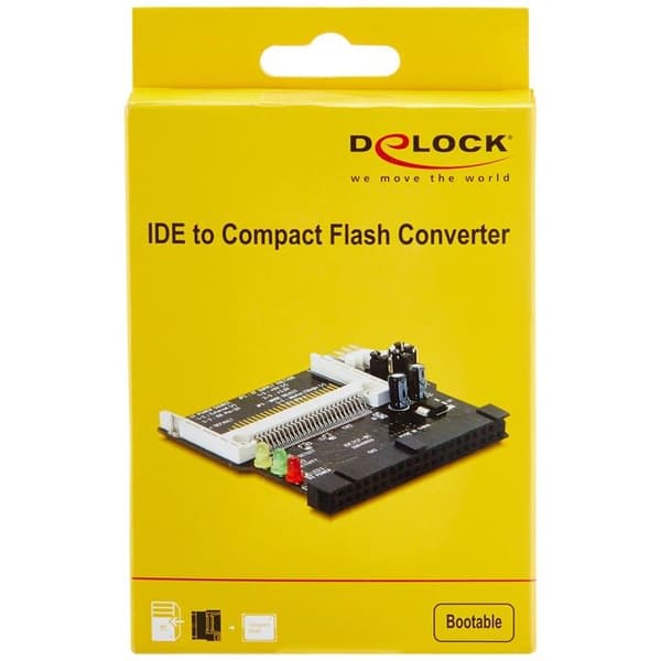 Kortläsare - DeLOCK - IDE till Compact Flash - Svart - CF I och II - Microdrive