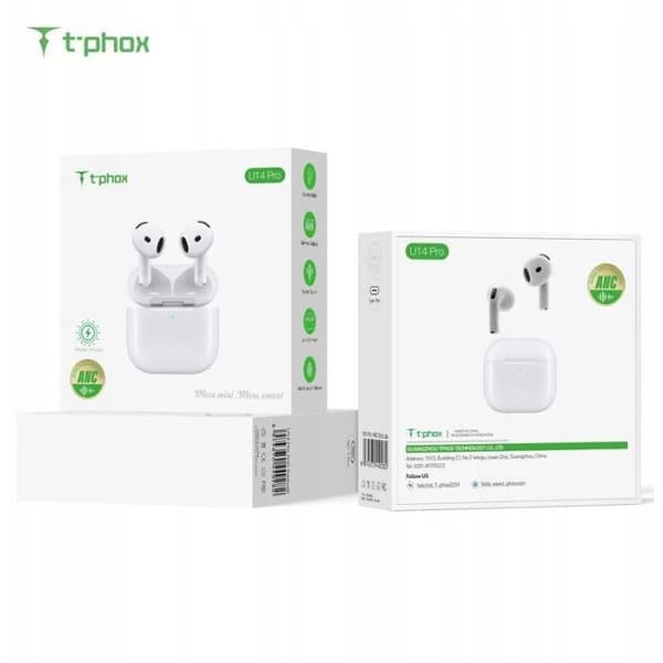 Hörlurar - T-phox TWS U14 PRO - In-ear - Trådlös - Vit