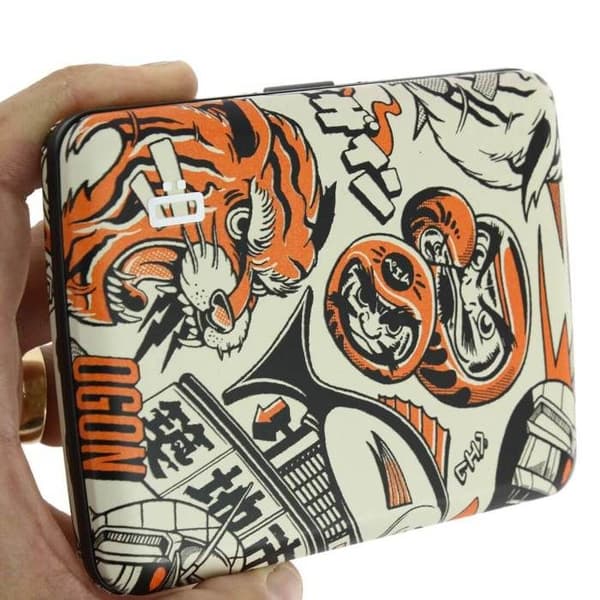 Ogon Designs - Plånbok - SMART CASE V2 LARGE PRINTED - Orange och svart Paihème - Unisex