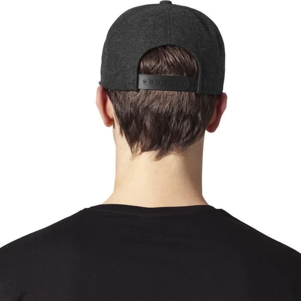 Snapback-keps - Flexfit - MELTON ULL - Mörkgrå - 50% ull - En storlek