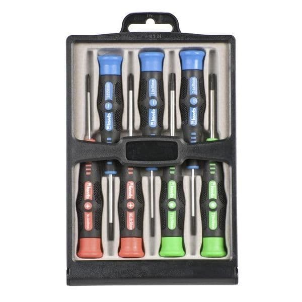 Set med 7 PRO precisionsskruvmejslar - KWB - Torx-bits - Plastkassett