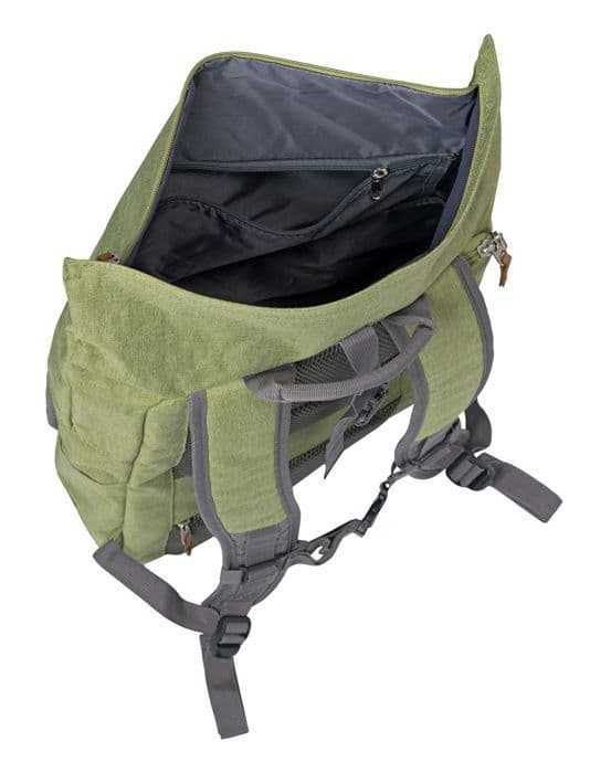 travelite Ryggsäck grön/grå för kvinnor och män Basic Rollup Backpack Green / Grey 266621