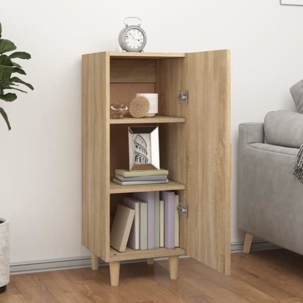812324 vidaXL Buffé Eksonoma 34,5x34x90 cm Ingenjörsträ