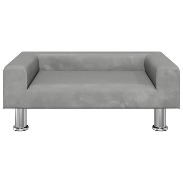 vidaXL Hundsäng Ljusgrå 70x45x26,5 cm Sammet 171919
