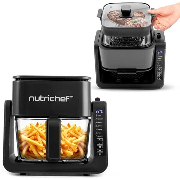 Luftfritös med grill - NUTRICHEF - NutriChef - 1500 W - 4 L - 8 program