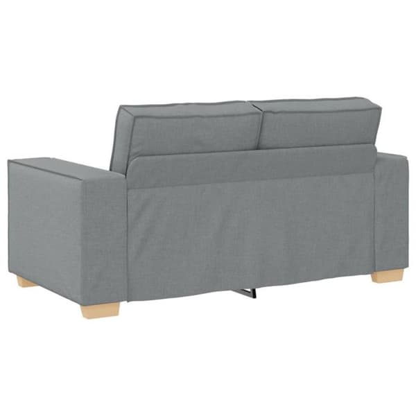 Soffa 2 platser Ljusgrå 120 cm Tyg