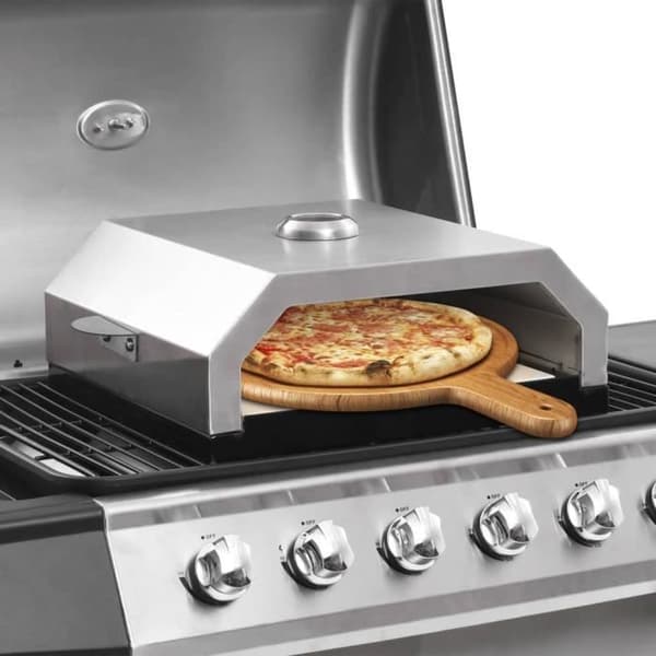 vidaXL pizzaugn med keramisk sten för kolgrill