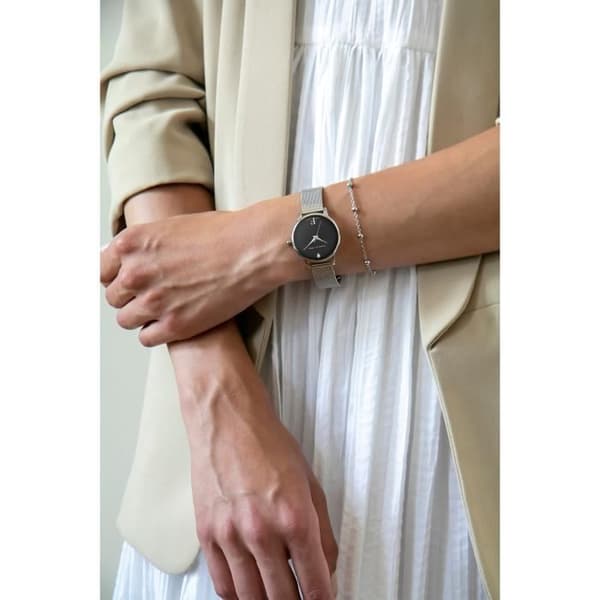 Isabella Ford Infinity mesh-klocka för kvinnor - silver - 32 mm