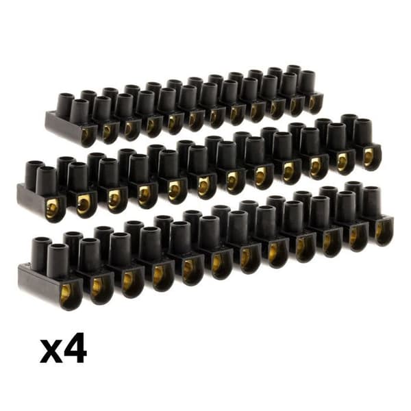 Parti 4 klämmor 1x4mm² + 1x6mm² + 2x10mm² Svart - Zenitech